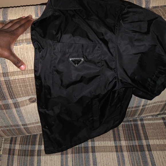 Prada Re-Nylon short sleeved shirt black